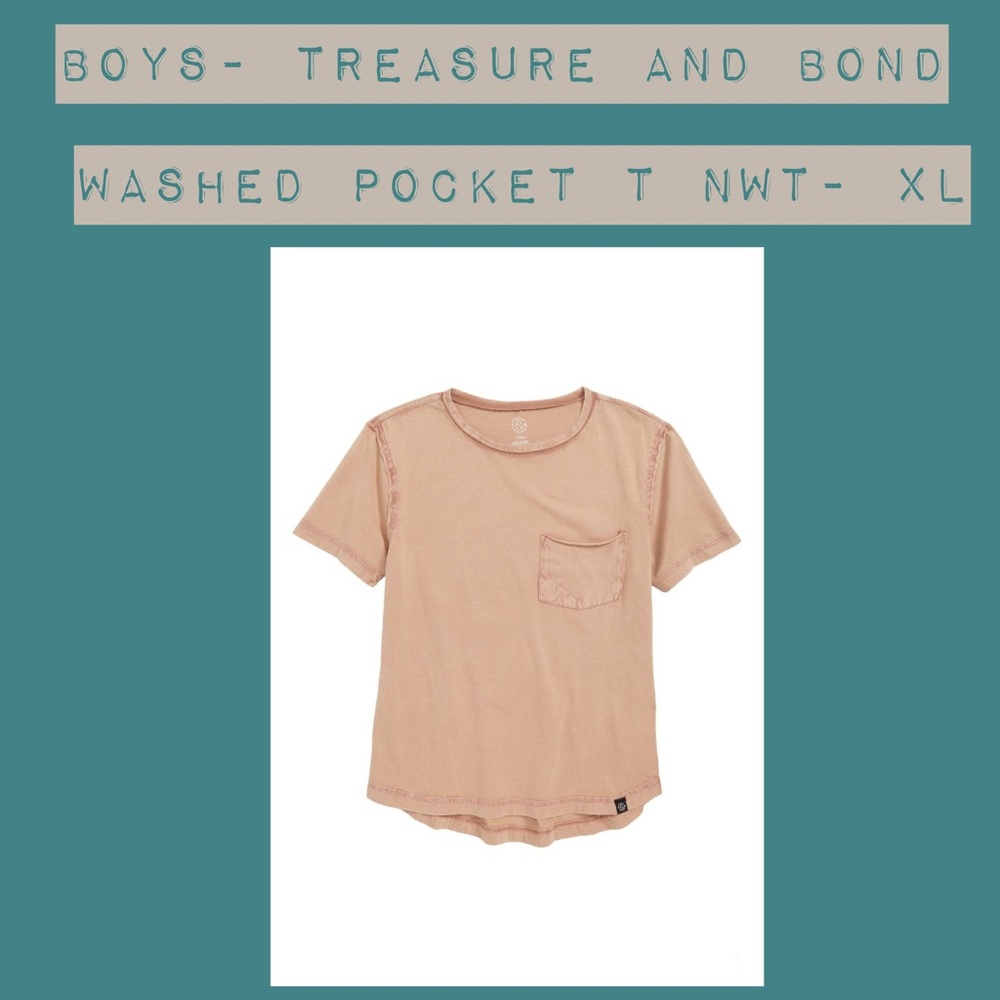Treasure and Bond Boys Washed Pocket T, NWT sz. XL
